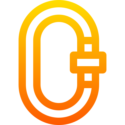 Carabiner Basic Gradient Lineal color icon