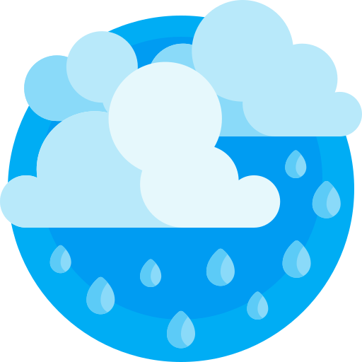 Rainy Detailed Flat Circular Flat icon