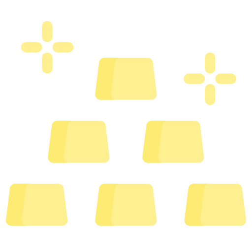 Gold stack Generic Flat icon