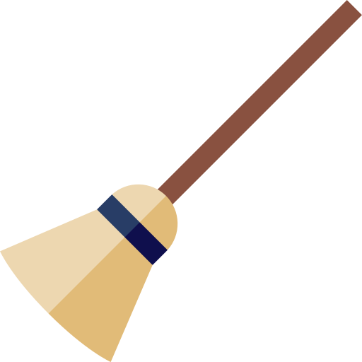 Broom Basic Straight Flat icon