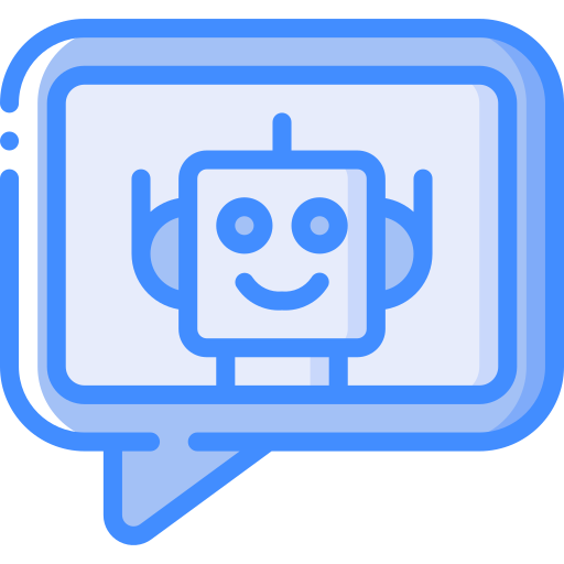 chatbot Basic Miscellany Blue Ícone