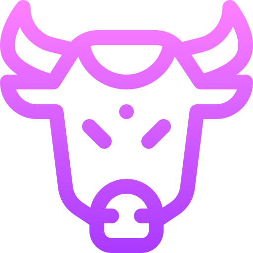 Cow Basic Gradient Lineal color icon