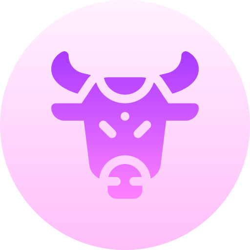 Cow Basic Gradient Circular icon