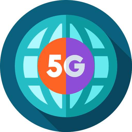 5g Flat Circular Flat icon