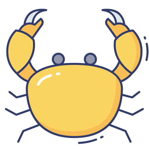 Crab Dinosoft Lineal Color icon