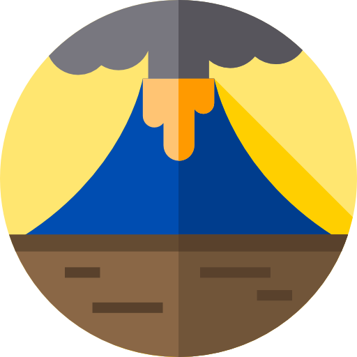 Volcano Flat Circular Flat icon