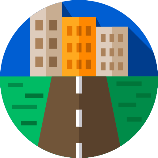 City Flat Circular Flat icon