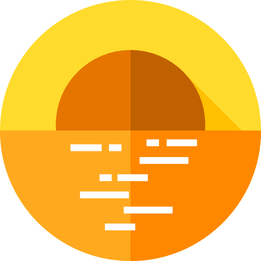 Sunset Flat Circular Flat icon