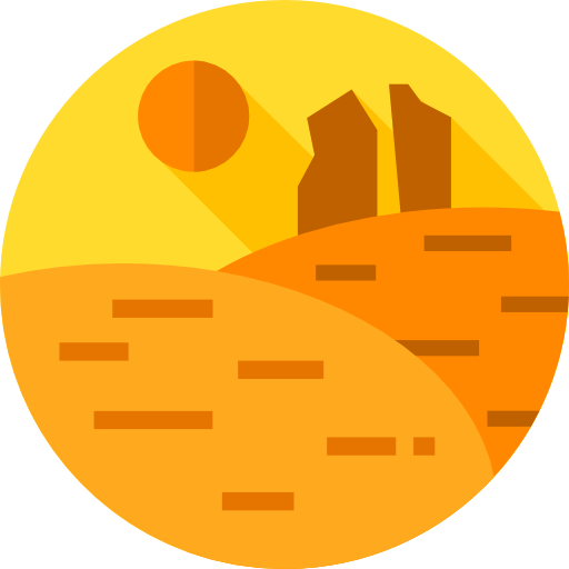 Desert Flat Circular Flat icon