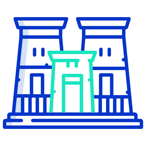 luxor tempel Icongeek26 Outline Colour icoon