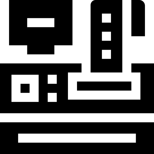 registratore di cassa Basic Straight Filled icona