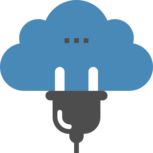 Cloud computing Maxim Basinski Premium Blue icon