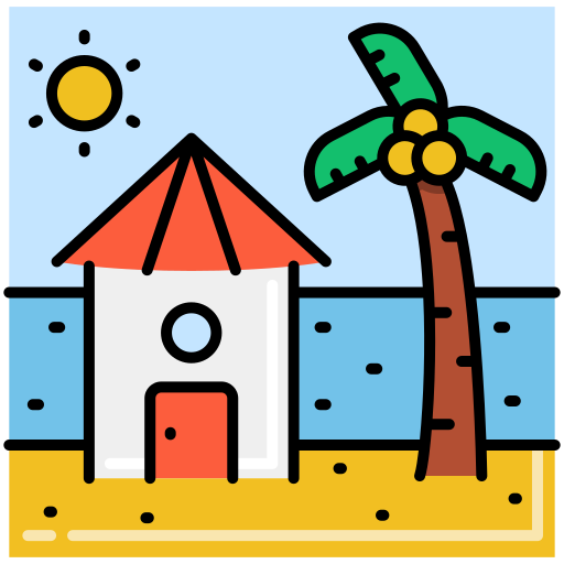 plage Flaticons Lineal Color Icône