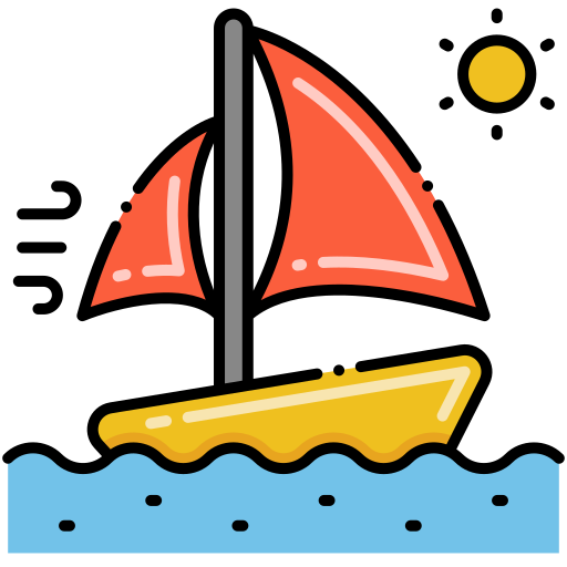 zeilboot Flaticons Lineal Color icoon