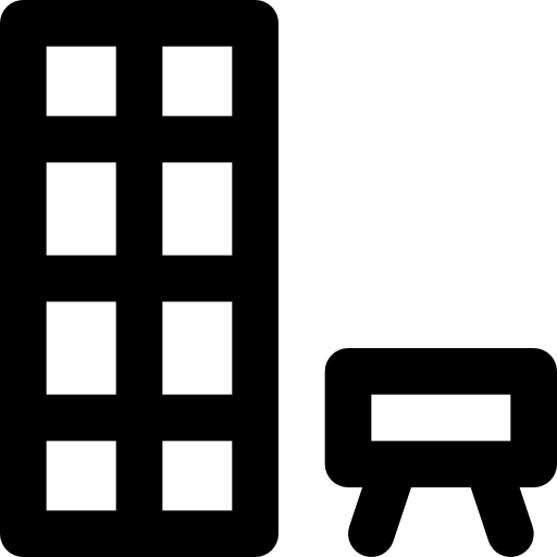 Bookcase Basic Black Outline icon