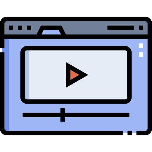 Video player Detailed Straight Lineal color icon