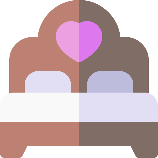 침대 Basic Rounded Flat icon