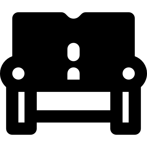 Couch Basic Black Solid icon