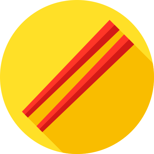 Chopsticks Flat Circular Flat icon