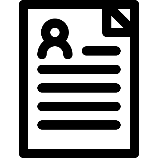 cv Basic Rounded Lineal Icône