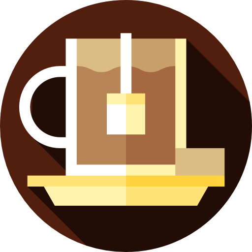 Tea cup Flat Circular Flat icon