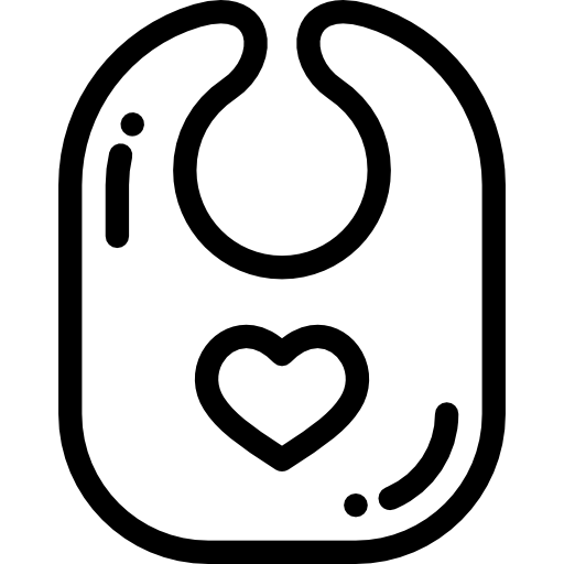 턱받이 Detailed Rounded Lineal icon