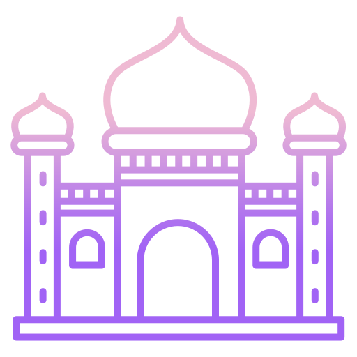 Blue mosque Icongeek26 Outline Gradient icon