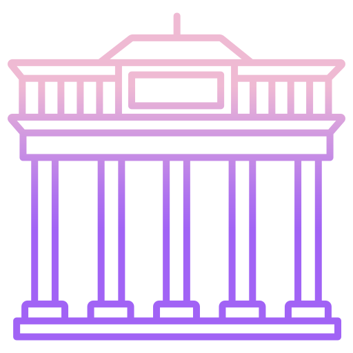 Brandenburg gate Icongeek26 Outline Gradient icon