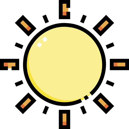 zon Detailed Straight Lineal color icoon