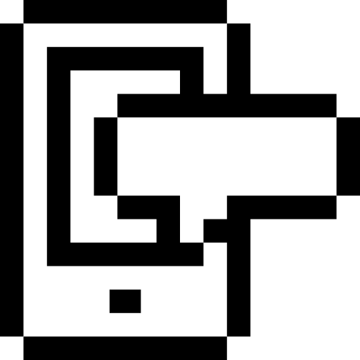 メッセージ Pixel Outline icon