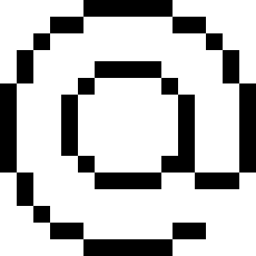 アットマーク Pixel Outline icon