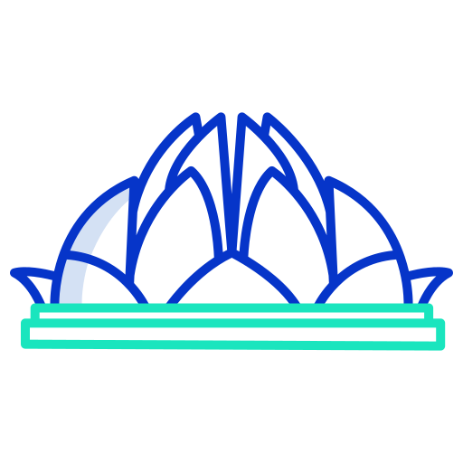 Lotus temple Icongeek26 Outline Colour icon