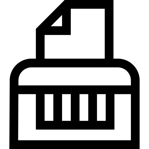 déchiqueteuse Basic Straight Lineal Icône