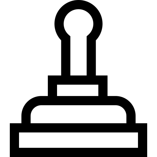 timbre Basic Straight Lineal Icône