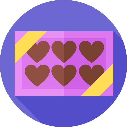 Chocolates Flat Circular Flat icon