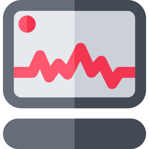 cardiogram Basic Rounded Flat icoon