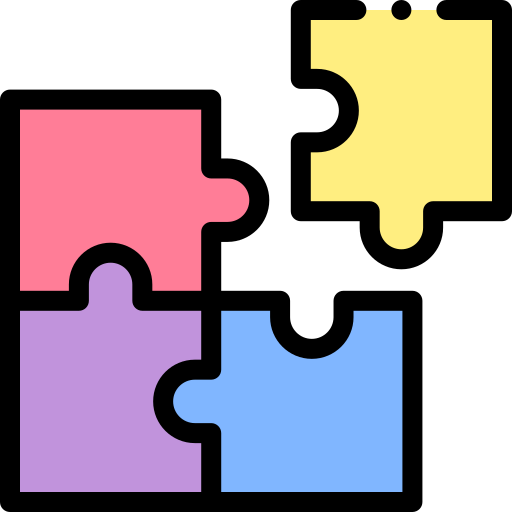 puzzle Detailed Rounded Lineal color icon