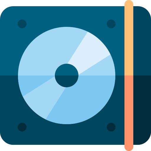 cd Basic Rounded Flat Icône