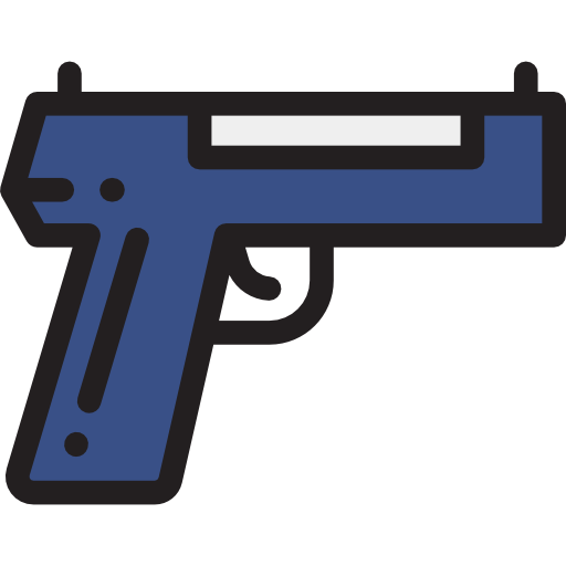 Gun Detailed Rounded Lineal color icon