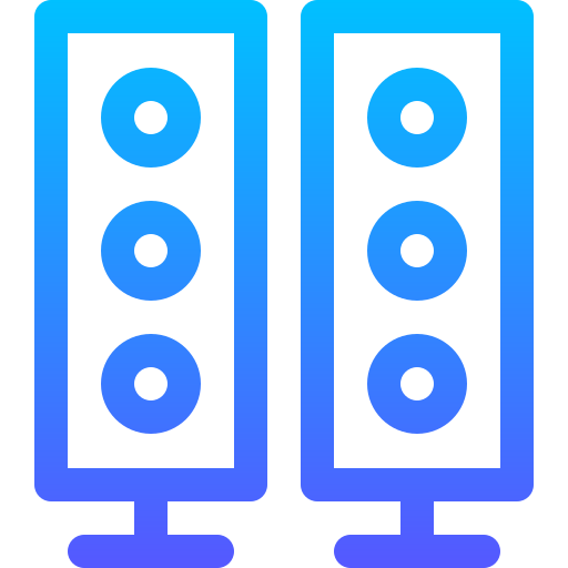 Speakers Basic Gradient Lineal color icon