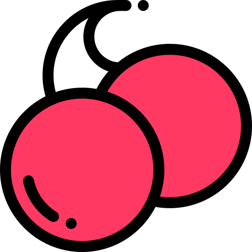 Cherries Detailed Rounded Lineal color icon