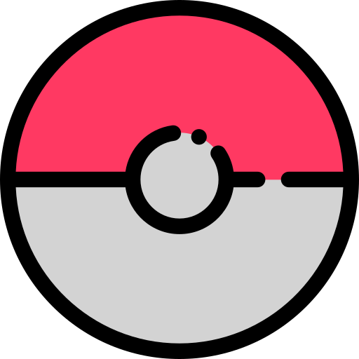 pokebola Detailed Rounded Lineal color Ícone