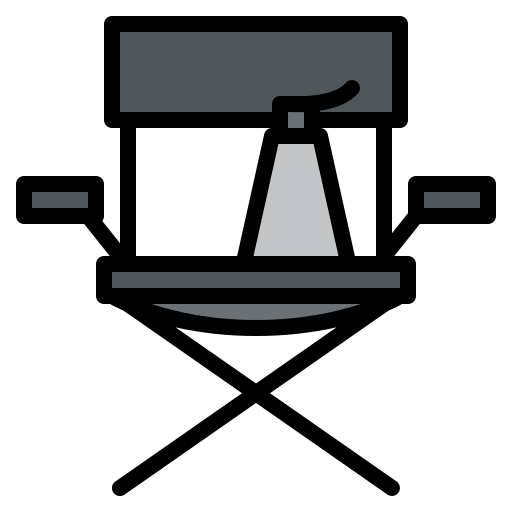 Director chair Iconixar Lineal Color icon