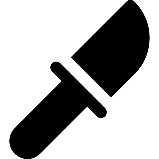 Knife Basic Rounded Filled icon