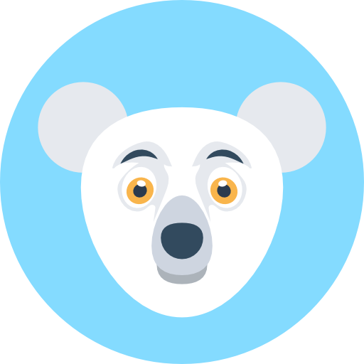 eisbär Flat Color Circular icon