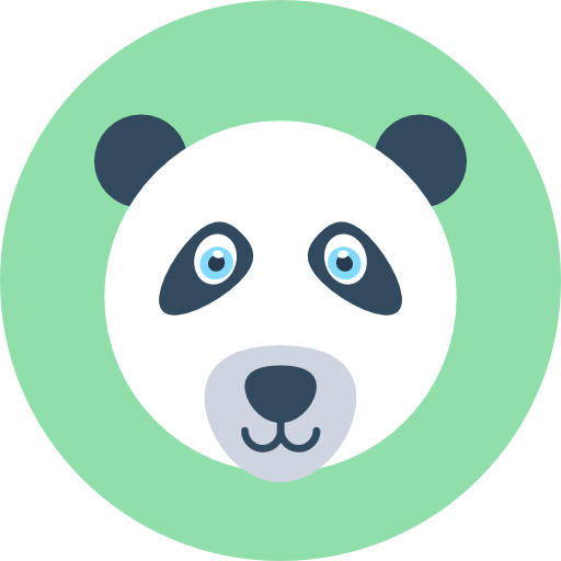 panda Flat Color Circular icon