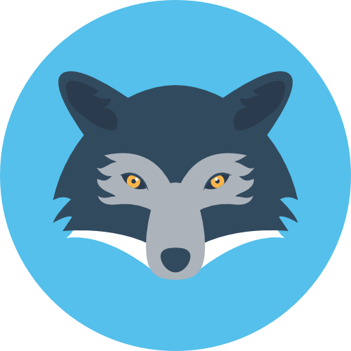 wolf Flat Color Circular icon