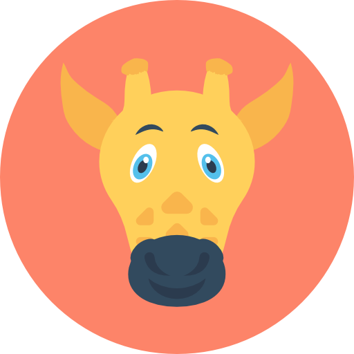 giraffe Flat Color Circular icon