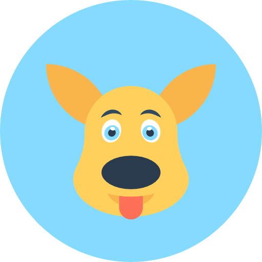 犬 Flat Color Circular icon