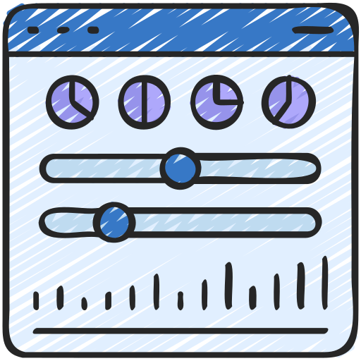 Data visualization Juicy Fish Sketchy icon